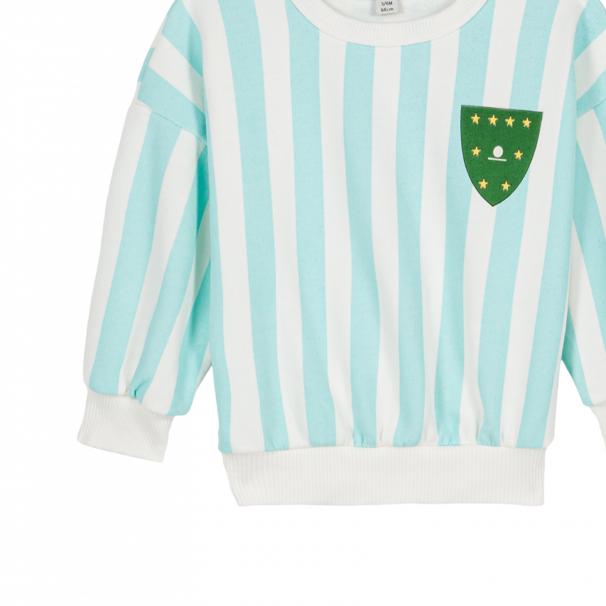 Sweater Tony kids turquoise stripes