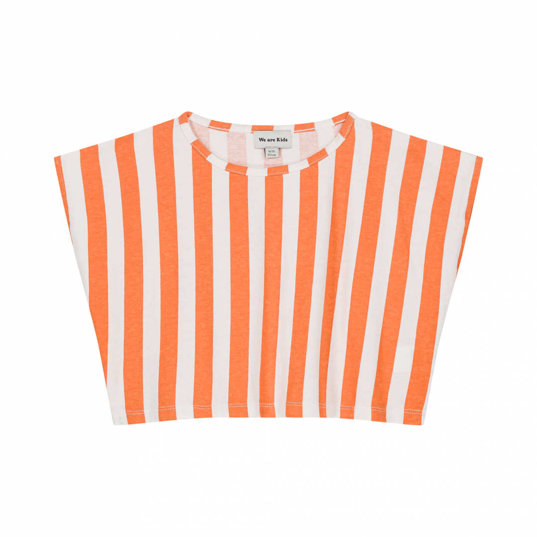 Crop top Jodie kids orange stripes