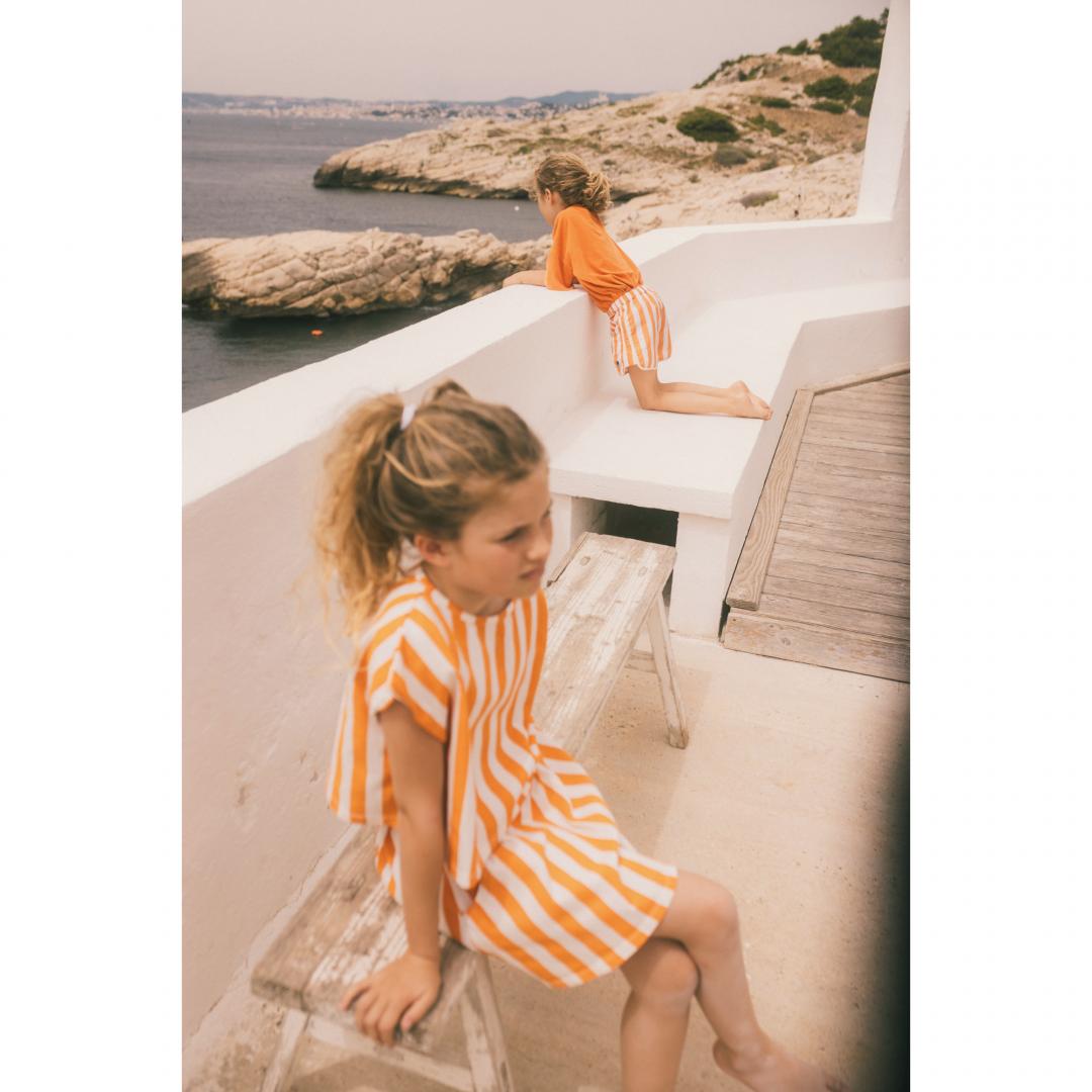 Crop top Jodie kids orange stripes