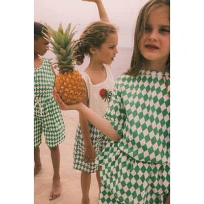 Jupe Lila kids green diamonds