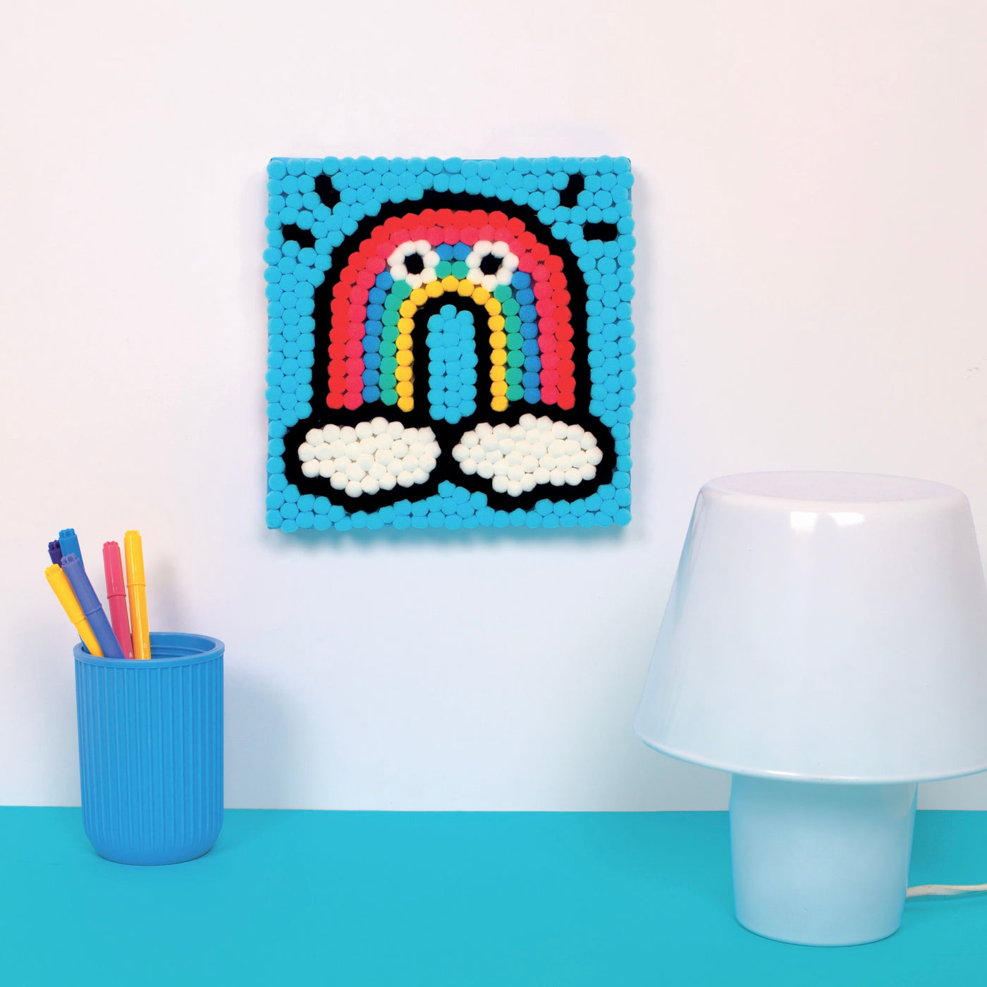 Pompom rainbow canvas workshop (6y+)