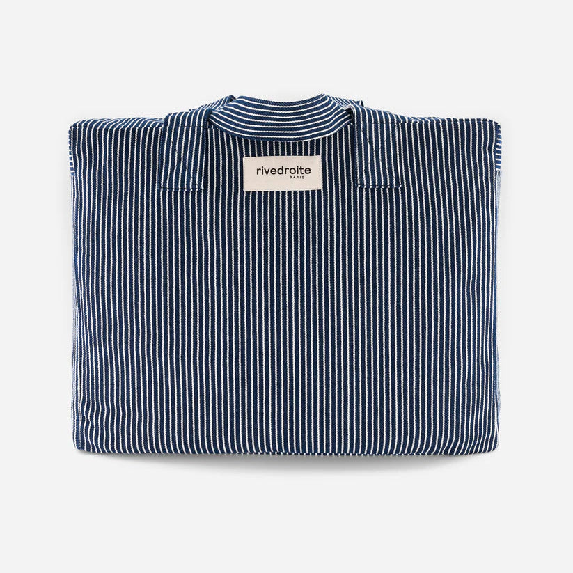 Weekend bag celestin fond bleu stripes