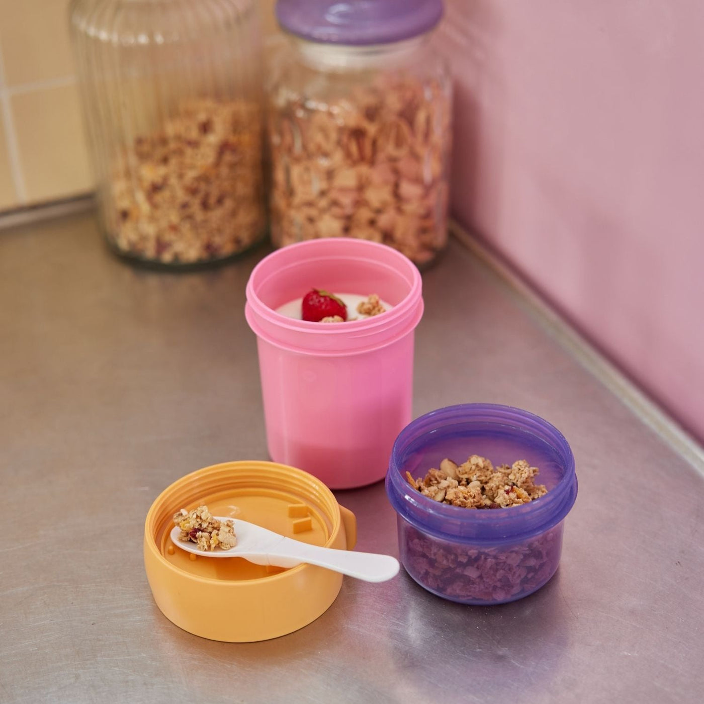 Plastic Voedselcontainer roze