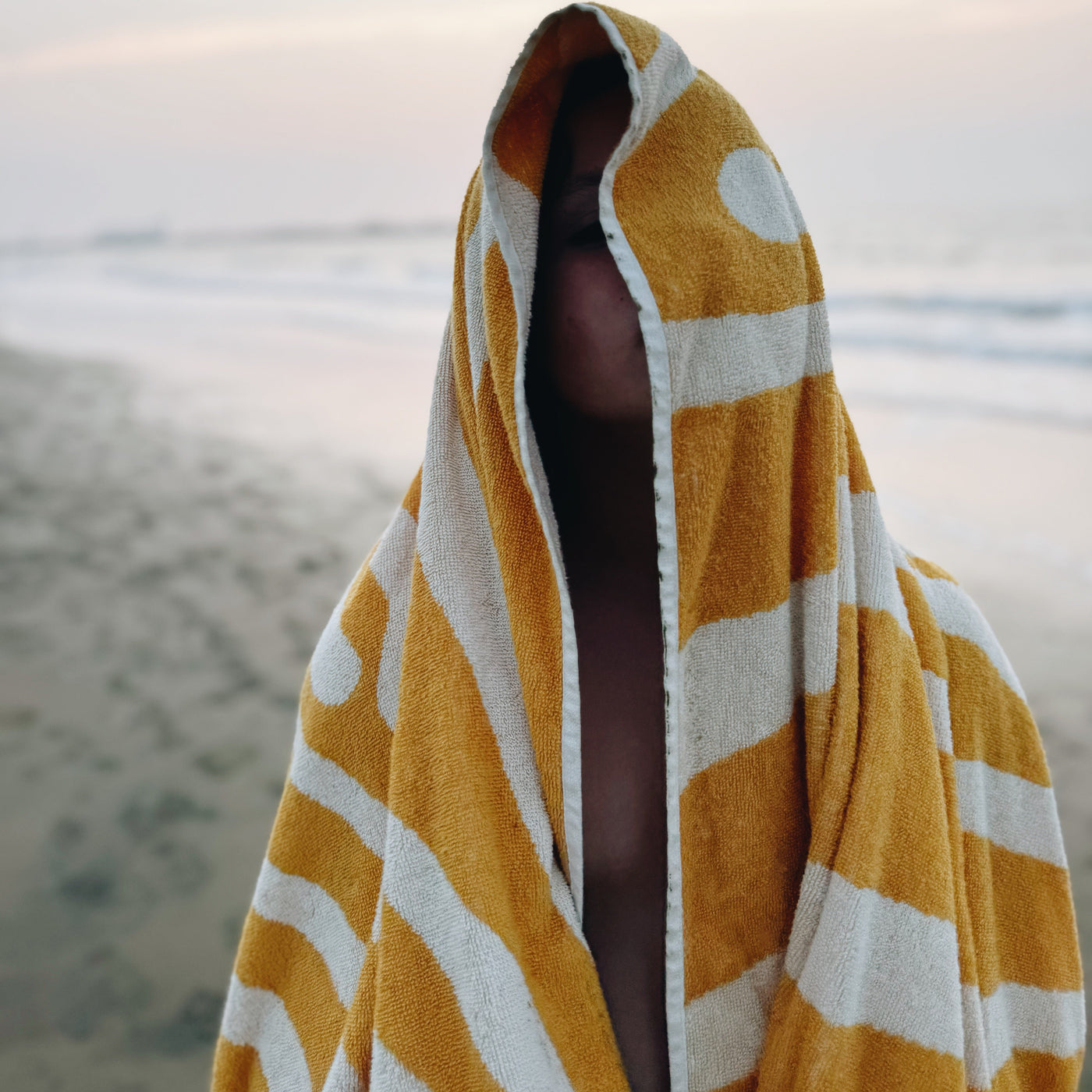 Beach towel Yellow Maze 150x100cm