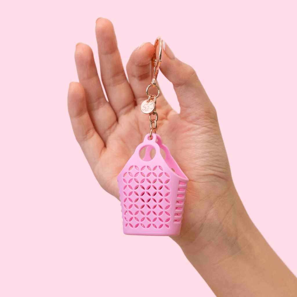 Itty bitty bag charm atomic bubblegum pink