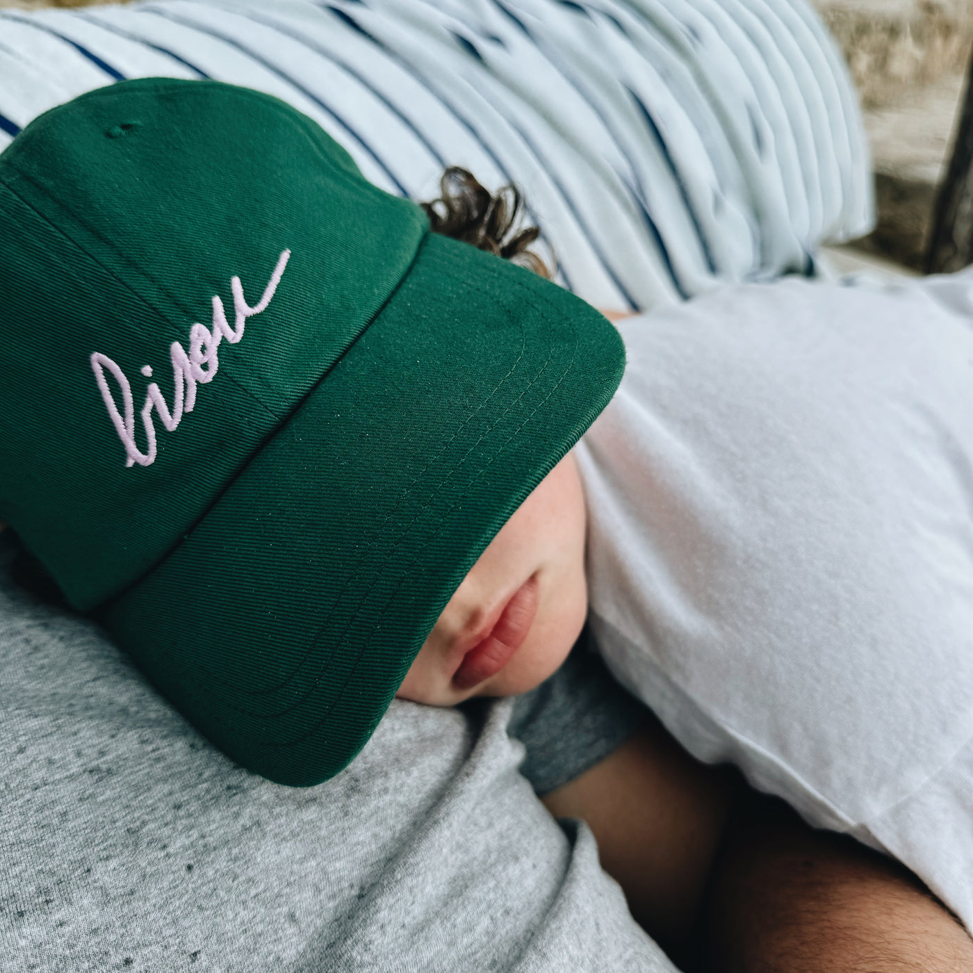 Bisou cap dark green kids & adults