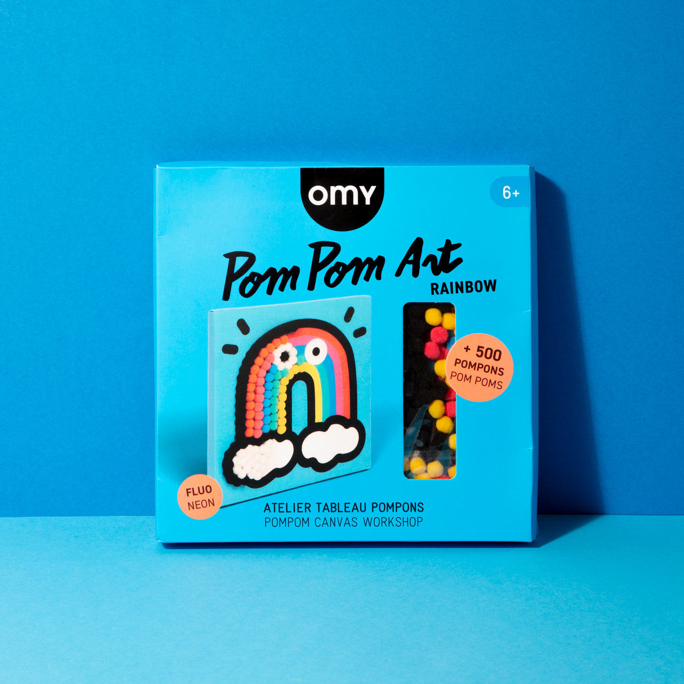 Pompom rainbow canvas workshop (6y+)