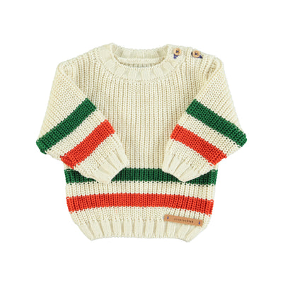 Piupiuchick - Knitted sweater multicolor stripes babies / 12m, 18m & 24m