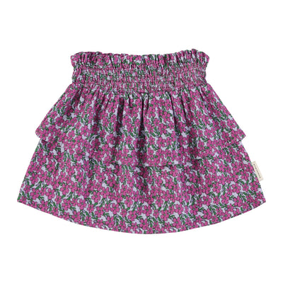 Piupiuchick - Short skirt Magenta flowers / 10y