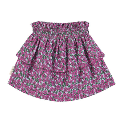 Piupiuchick - Short skirt Magenta flowers / 10y