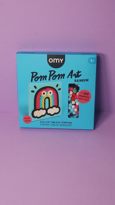 Pompom rainbow canvas workshop (6y+)